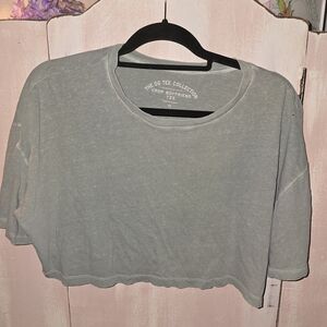 Aeropostale Heather Gray Crop Top